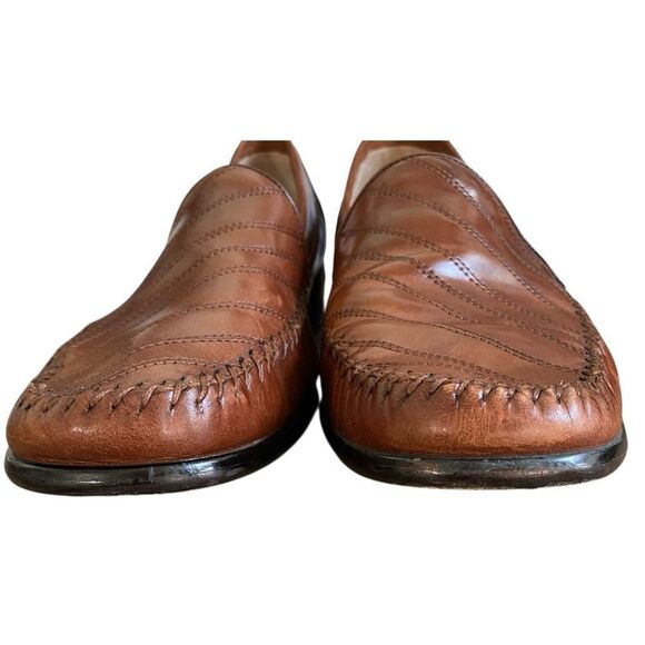 Men\'s Giorgio Brutini Cognac Brown Slip-on Leather  Loafers Size 10D main image 9